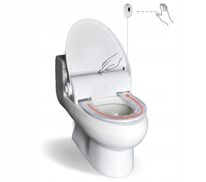 Slimme WC-bril met automatische folievervanging voor optimale hygiëne