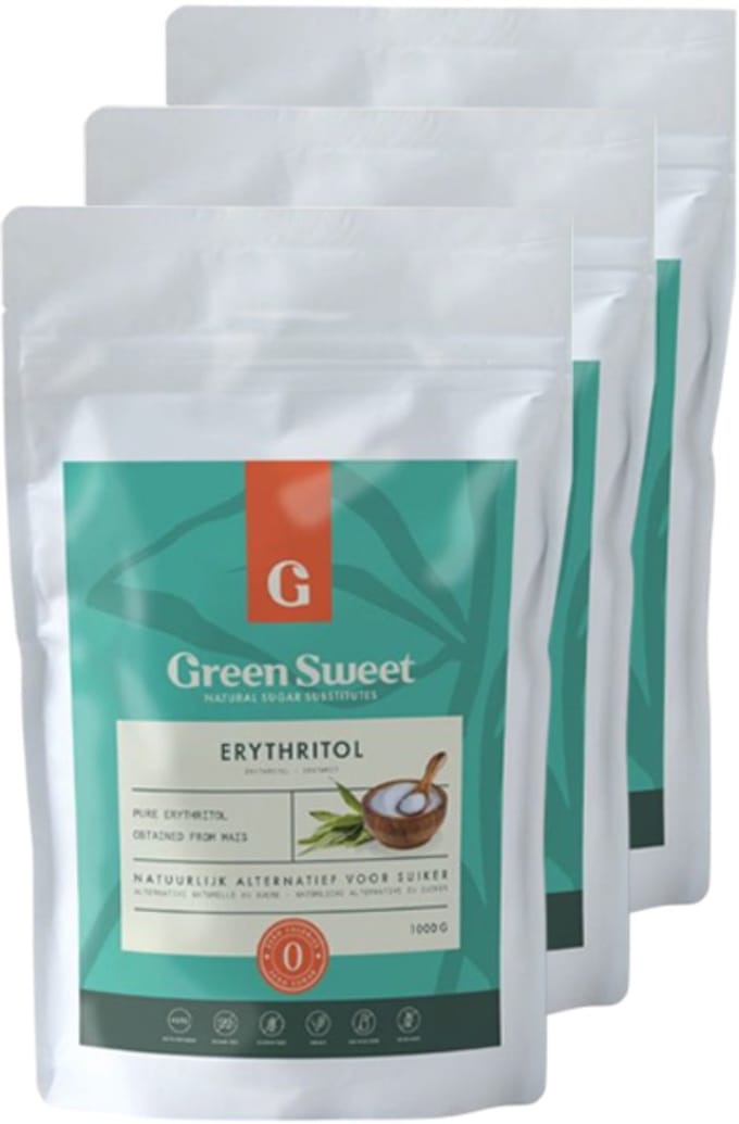 Green Sweet | Erythritol | 1000g | 3 stuks | 3 x 1000g