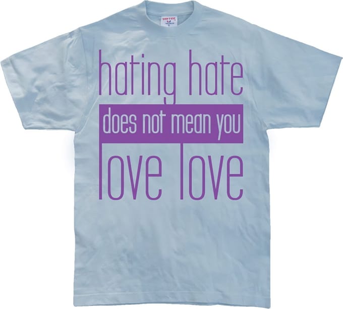 Hybris Hating Hate Love Love T-shirt SH-1-15053-LFH3-13