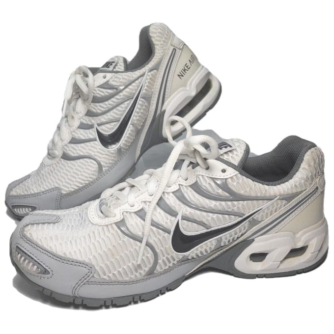 Nike Air Max Torch 4 Wit Heren Sneakers Antraciet-Wolfsgrijs 343846-100 44.5 white
