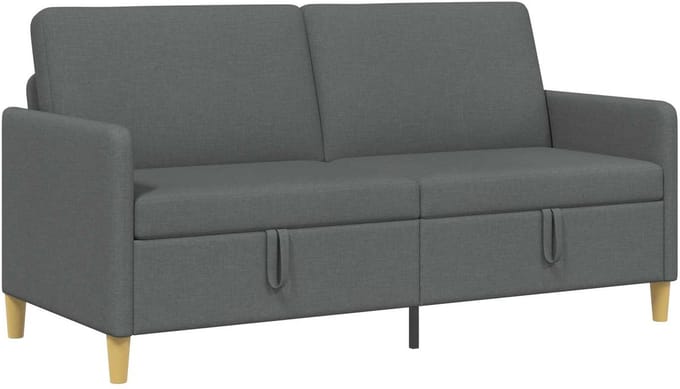 vidaXL - Sofa - met - Opbergruimte - Donkergrijs - 172 - x - 78 - x - 87 - cm - Polyester