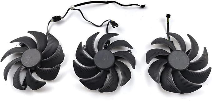 Grafische Kaart Ventilator - GPU Fan - Koeling Componenten - 4-Pin Connector - 105mm - Zwart