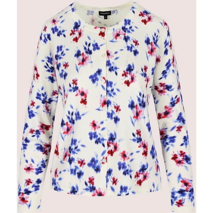 Printcardigan Met Ronde Hals