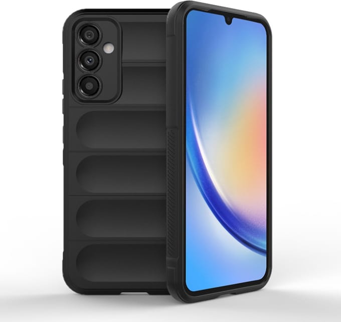 Hoesje geschikt voor Samsung Galaxy A34 - Techsuit Magic Shield Silicone Back Cover - Zwart