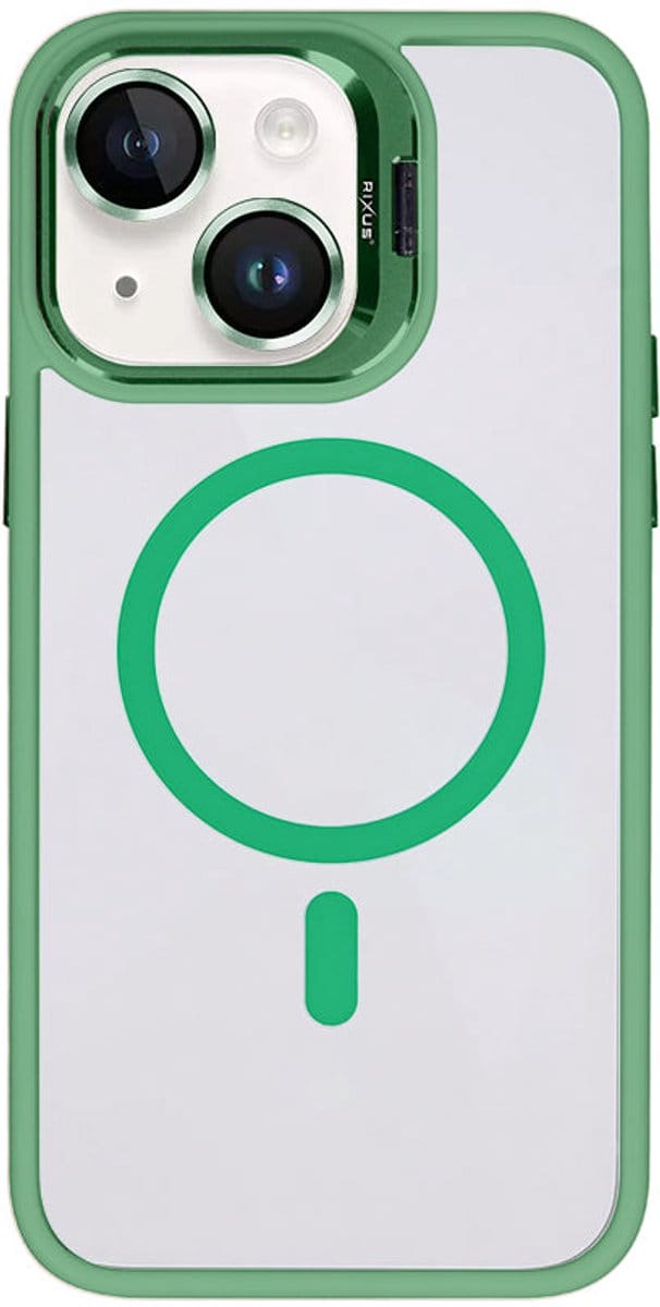 Rixus Classic 03 Case With MagSafe For Apple iPhone 14 Plus Light Green