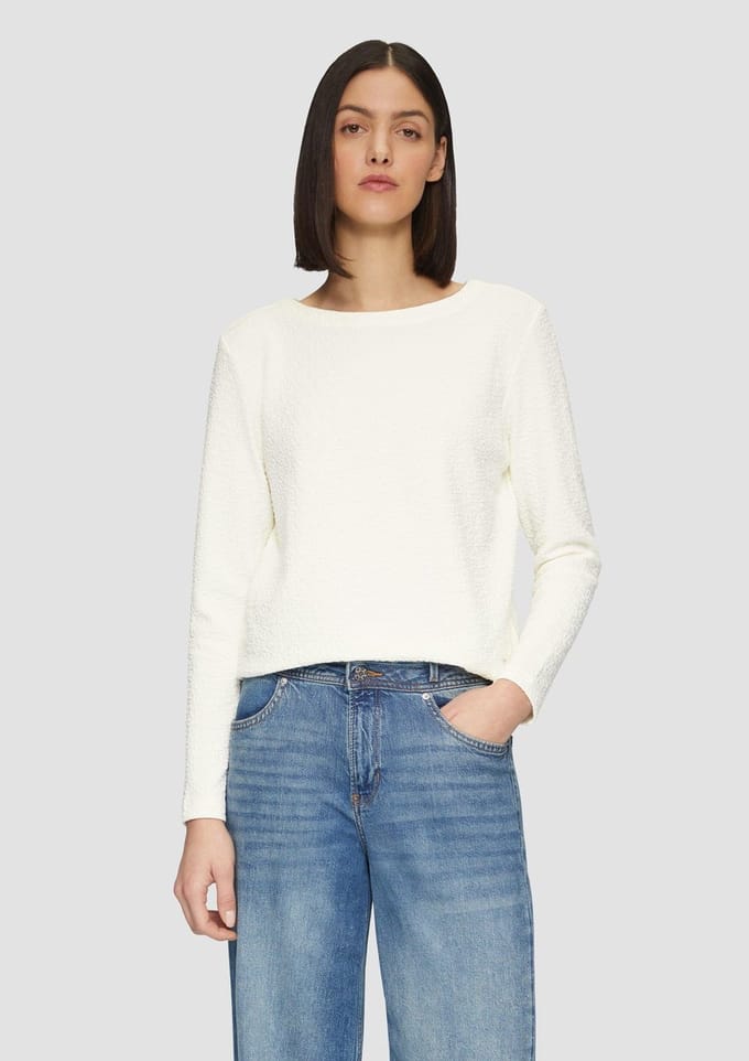 s.Oliver  Sweatshirts Offwhite Größe: 44 | Pullover Outlet | Damen | Weiß