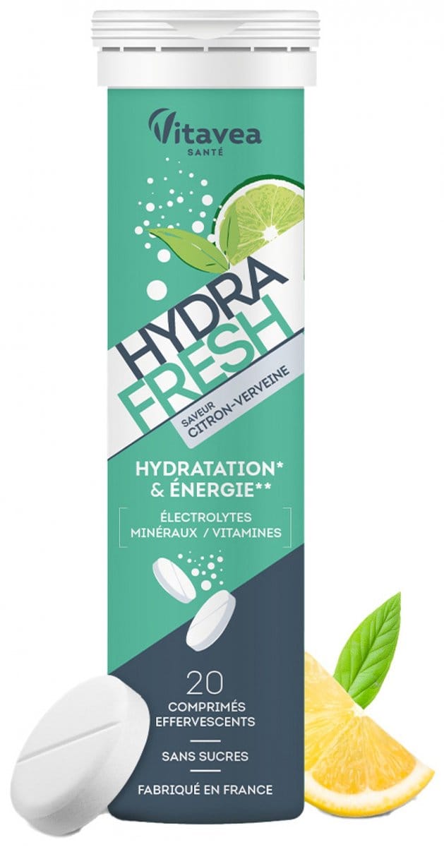 Vitavea Hydrafresh Hydratatie & Energie 20 Bruistabletten (Smaak : Citroen verbena)