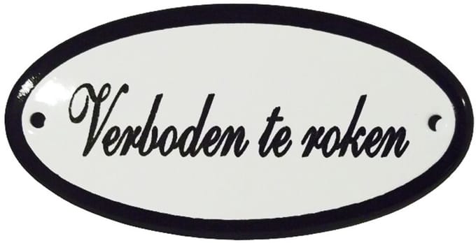 Deurbord Verboden te roken