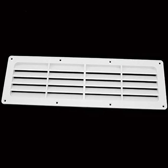 Ventilatierooster - Luchtinlaat rooster - Caravan ventilatie - Waterafstotend ontwerp - 325 x 105 mm - Wit