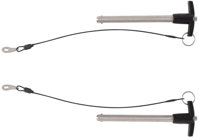 Dailygoods - Set van 2 T-greep Borgpennen voor Snelontgrendeling 100 mm