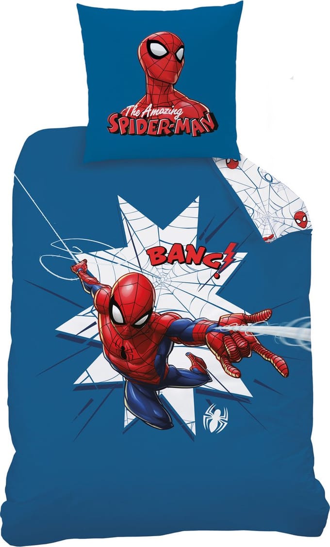 SpiderMan Dekbedovertrek, Jumping - 140 x 200 cm - Katoen