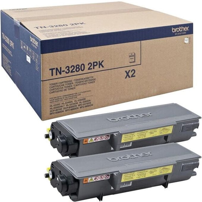Brother TN3280TWIN / TN 3280 2-Pack Black Toner