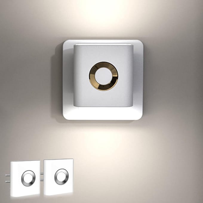 Nachtlamp met Bewegingssensor (2 Stuks) - Stekkerlamp Warm Wit Dimbare Verlichting