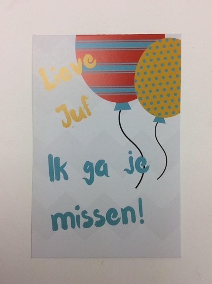 Postkaart cm Lieve Juf Missen