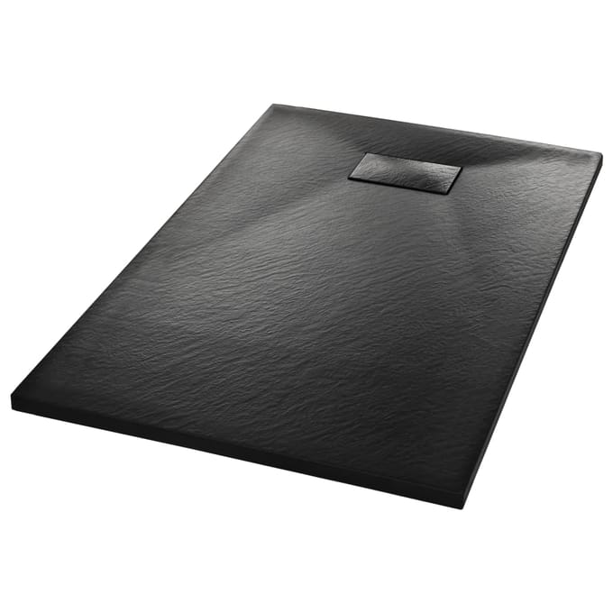 vidaXL - Douchebak - 100x80 - cm - SMC - zwart
