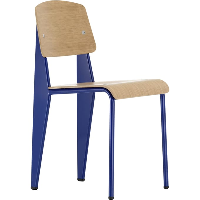 Vitra Standard - Stoel - Prouvé Bleu Marcoule - Eiken licht