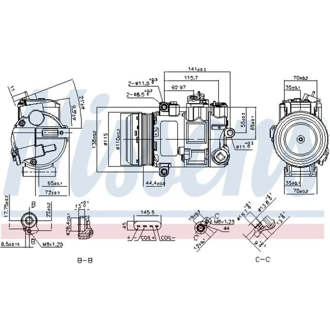 Compressor airconditioning NISSENS 890696