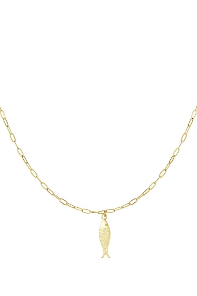 Ketting Fish - Stainless Steel - Goudkleurig - Yehwang
