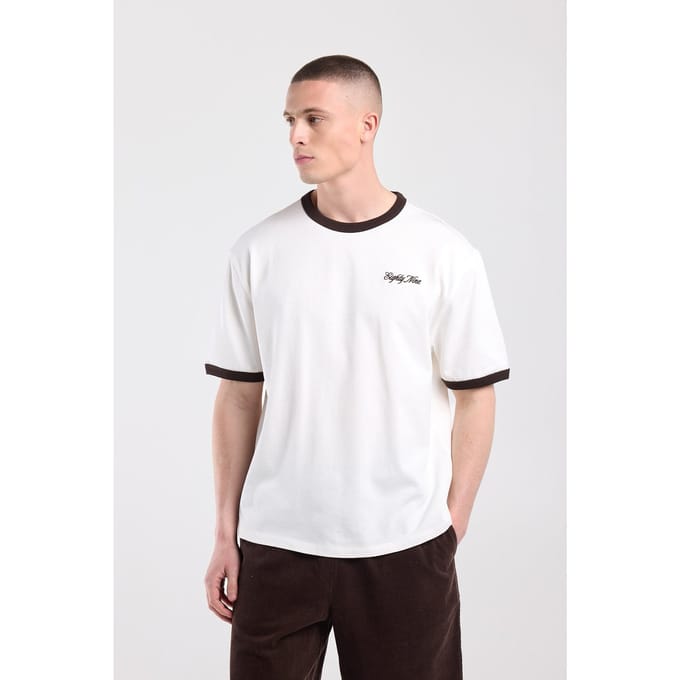 America Today Edis White Maat: S | Basic T-Shirts Outlet | Heren | Wit