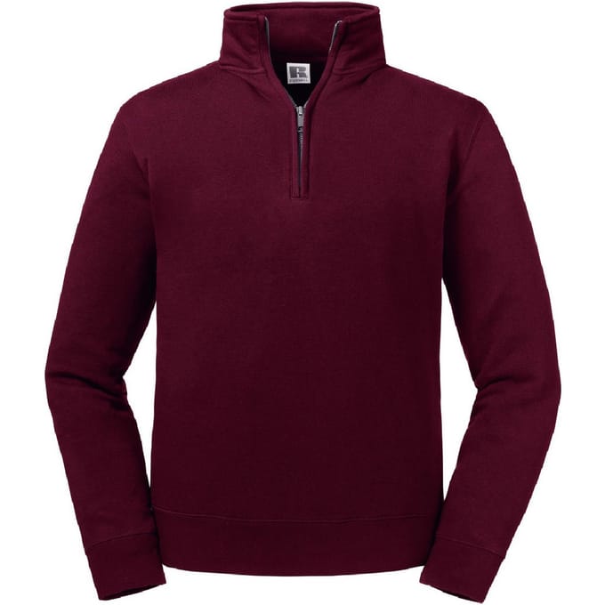 Russell Heren Authentieke Kwartier Ritssweatshirt (Bourgondië)