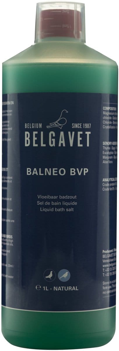 Belgavet Balneo BVP 1000ml - vloeibaar badzout voor postduiven