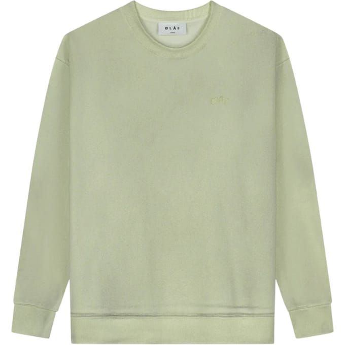 ØlÅf Pigment Spray Crewneck Sweaters Lichtgroen M210203