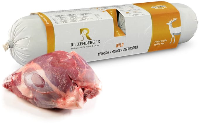Ritzenberger 100% Wild gestoomde worst. Doos 24 x 400 gram. Totaal 9.6 kilo