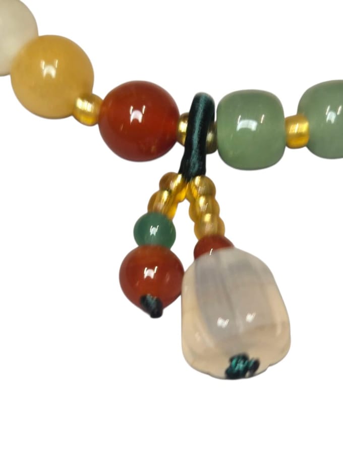 Edelsteen armband, Jade, groene aventurijn en agaat.