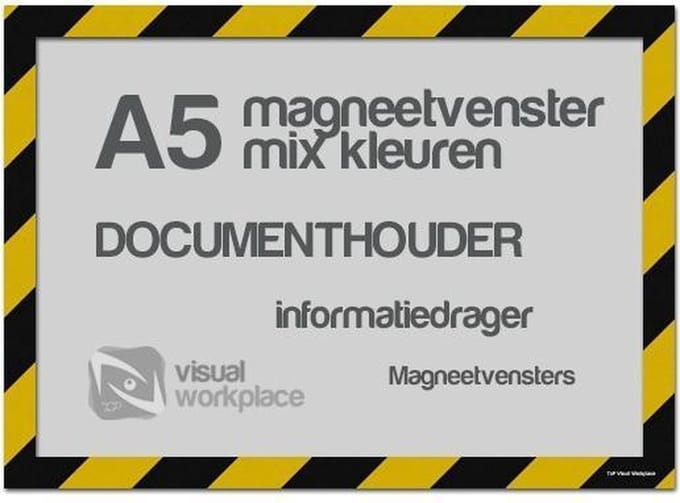 Magneetvensters A5 (mix kleuren) - Geel/Zwart