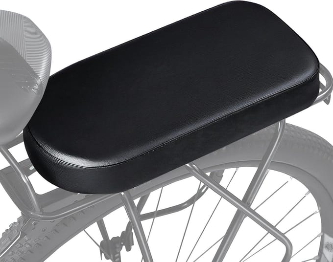 Famanu - Achterzitkussen fiets, verdikt model met handgreep – Zwart