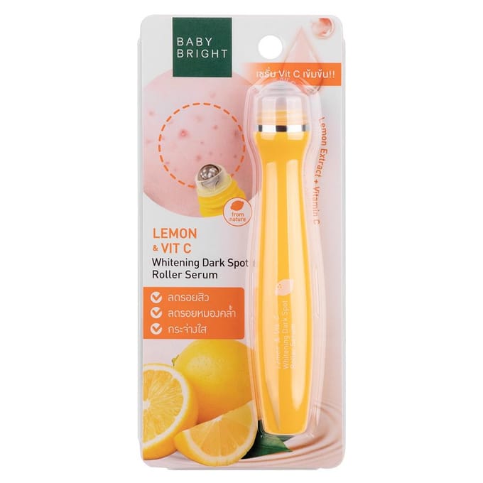 BABY BRIGHT Lemon & Vit C Whitening Dark Spot Roller Serum 15 ml. 15 ml. x 3 pcs