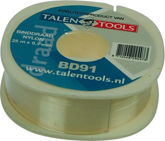 Talen Tools - Nylonbinddraad - 25 meter - 3 mm