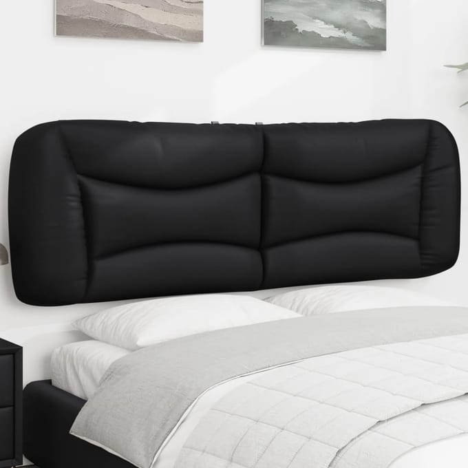 vidaXL - Hoofdbordkussen - "Hvar" - 160 - cm - kunstleer - zwart