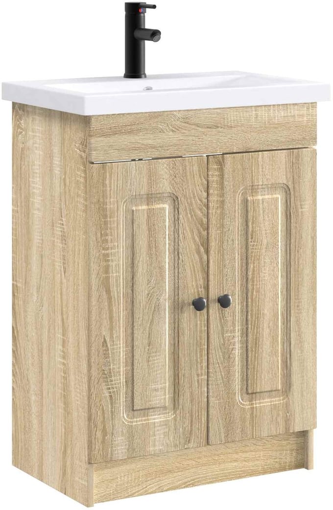 vidaXL - Badkamermeubel - Set - Sonoma - Eiken - 78,5 - x - 37,5 - x - 81 - cm