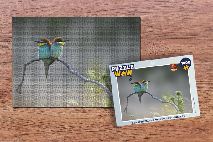 Puzzel Eenafbeelding van twee Bijeneters - Legpuzzel - Puzzel 1000 stukjes volwassenen