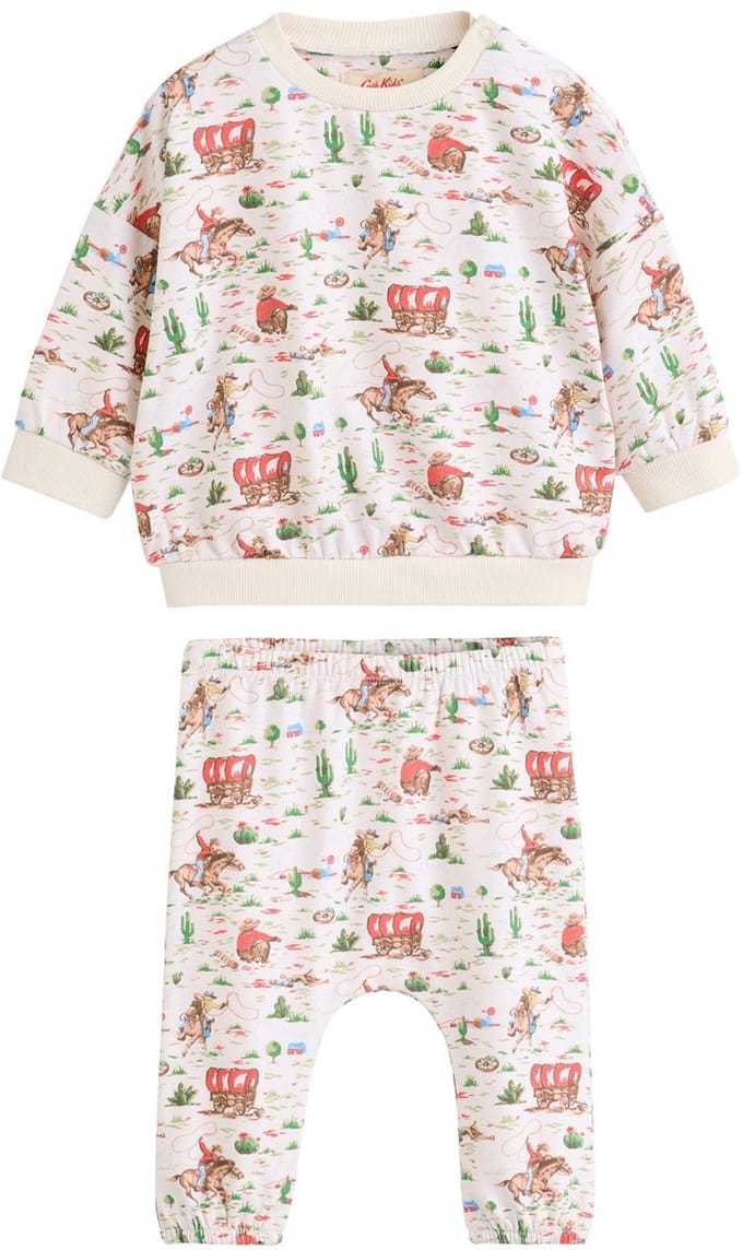 Next - Jongens - Cath Kidston set van babysweatshirt en joggingbroek - Crème