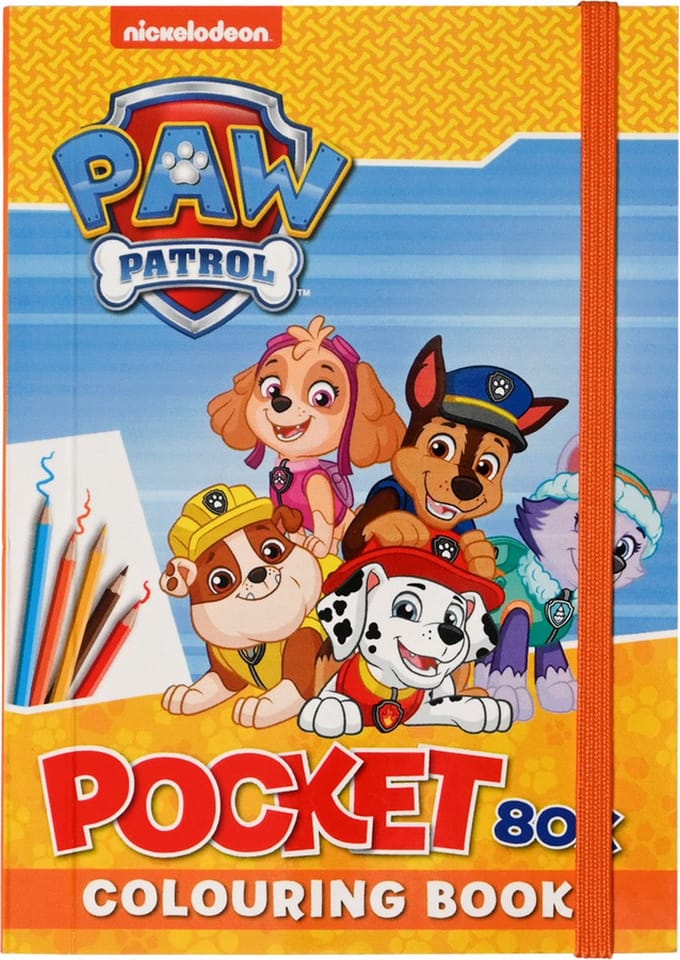 Pocket kleurboek met elastiek Paw Patrol - Geel