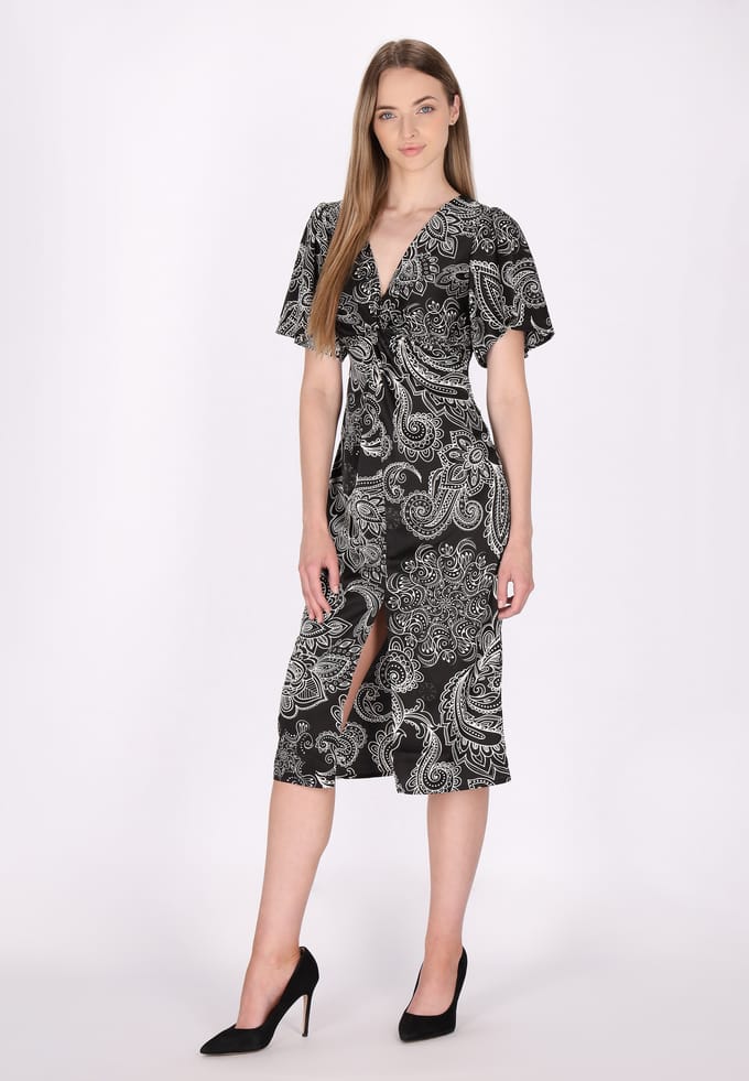 Dreimaster Jurk Dames zwart wit