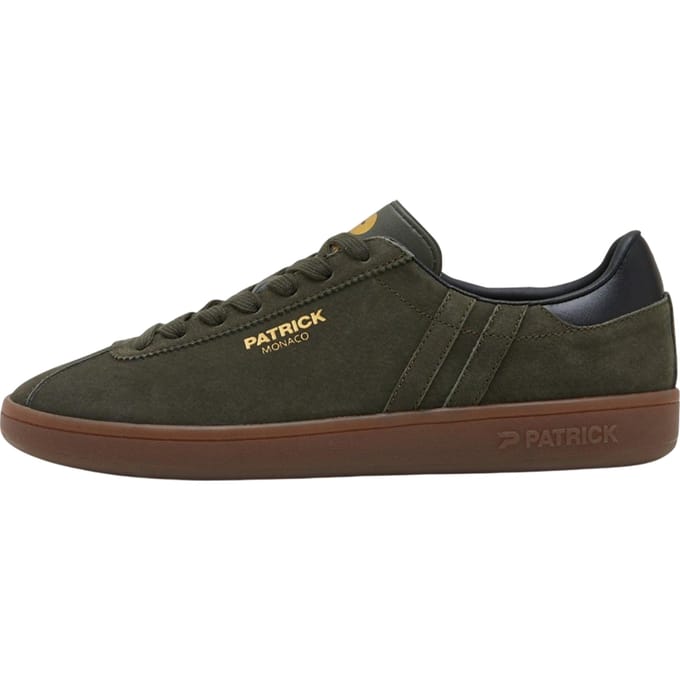Patrick Mens Monaco Suède Cupsole Sneakers (Olijf/Zwart)
