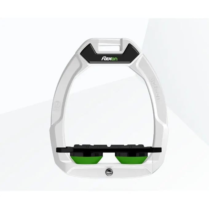 Veilige rijbeugels Plat Grip Wit/Zwart/Groen Flex-On Safe-On