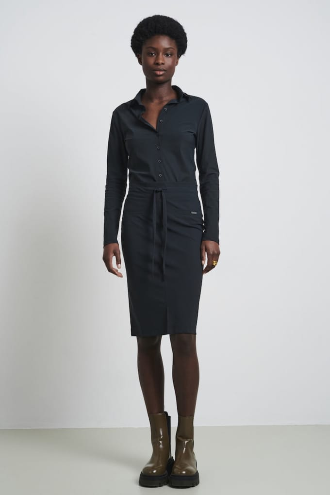 Skirt Kate Easy Wear Technical Jersey | Grigio Notte - Grigio Notte / L