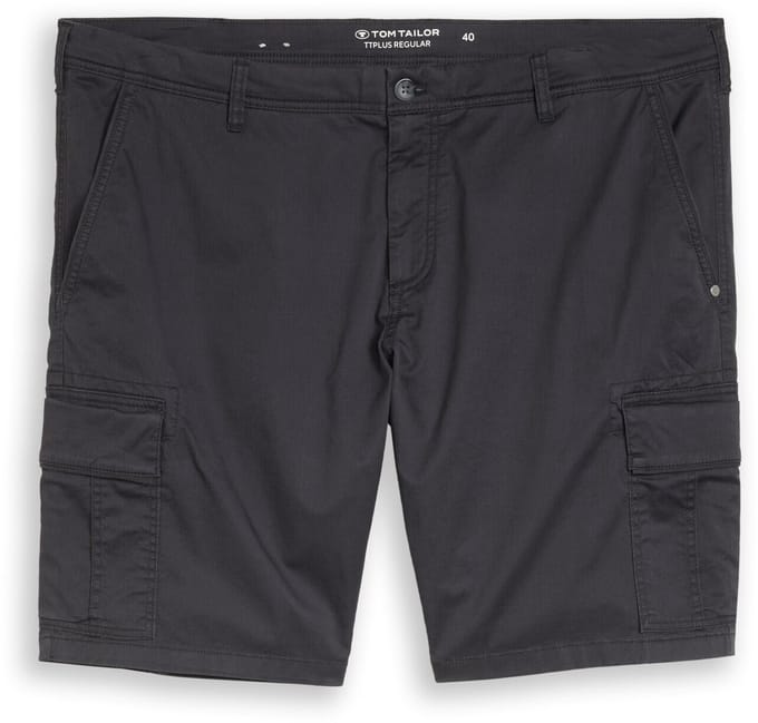 Tom Tailor - Plus Size - TTPLUS REGULAR Cargo-short - Maat 48 - grey mini geometric print