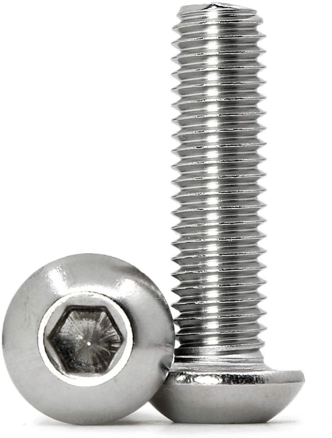 60x M5x8mm Lens- of Cilinderkopschroeven met Binnenzeskant in RVS