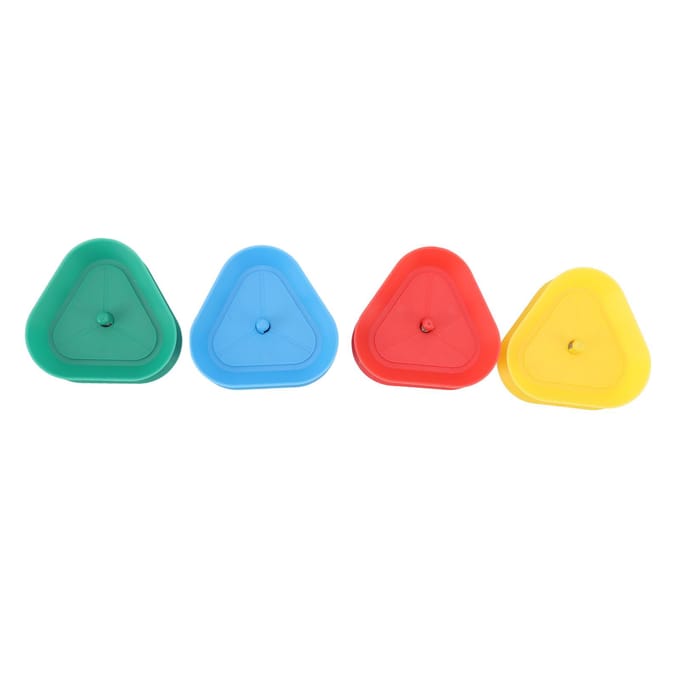 4 stuks Speelkaarthouder Plastic Driehoekig Vormgegeven Veerontwerp Handsfree Pokerkaarthouder blue