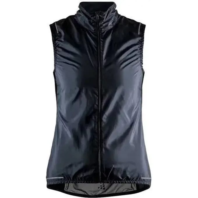 Craft Adv Essence Light Mouwloos Fietswindjack Dames - Zwart | Maat: M