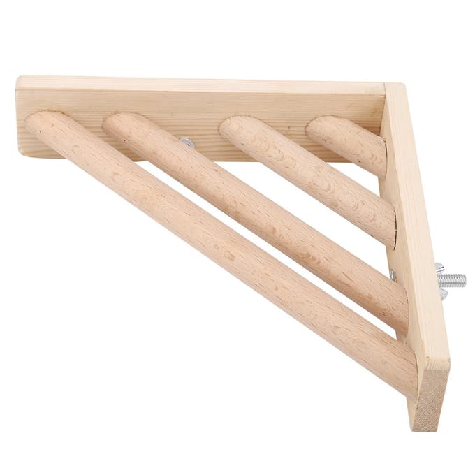 Support Perchoir de Haute Qualité pour Perroquet, Support en Bois pour Grimper, Jouet de Cage beige
