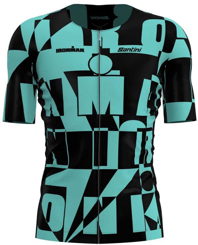 Santini Enigma X Ironman Korte Mouw Wielertrui Groen S Man