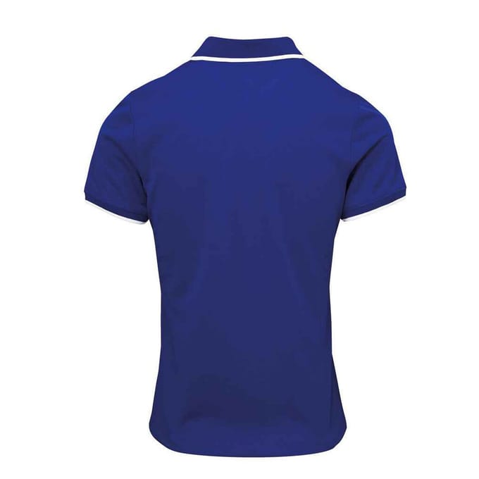 Premier Dames/Dames Coolchecker Contrast Piqué Poloshirt (Koningsblauw/Wit)