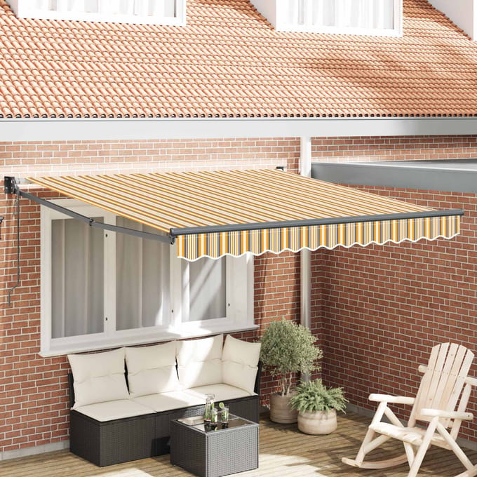 vidaXL - Uitschuifbare - luifel - Meerkleurig - 300 - x - 250 - cm