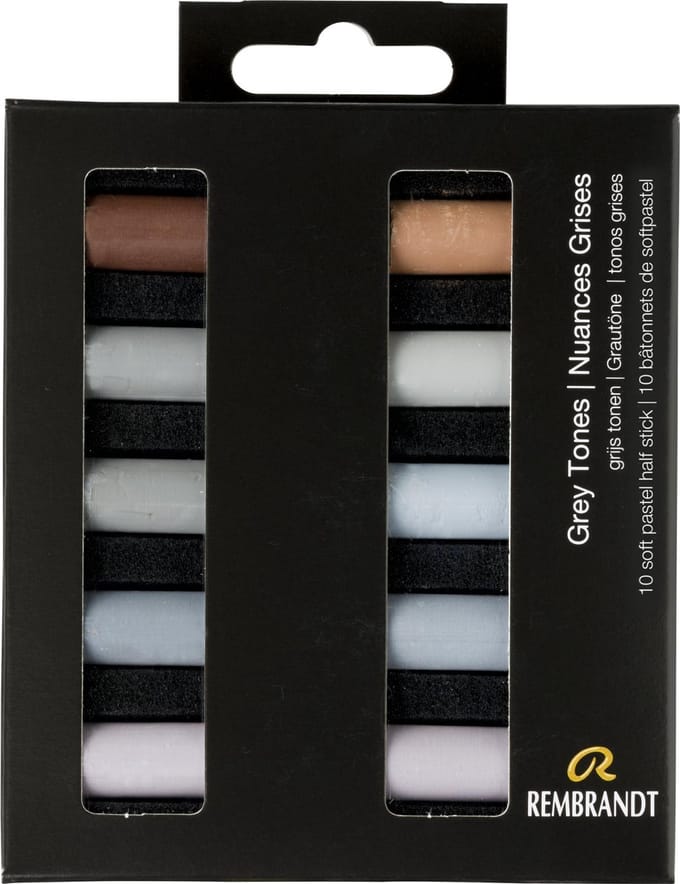 Rembrandt softpastel half 10 Grijstinten